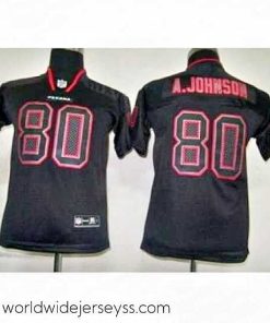 Superbly made Nike Houston Texans #80 Andre Johnson black jerseys[Lights out]