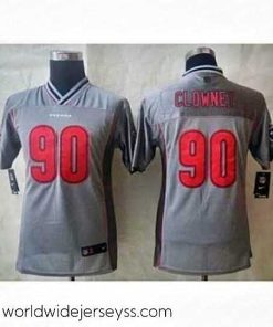 Marvelously styled Nike jerseys houston texans #90 clowney grey[Elite vapor][clowney]