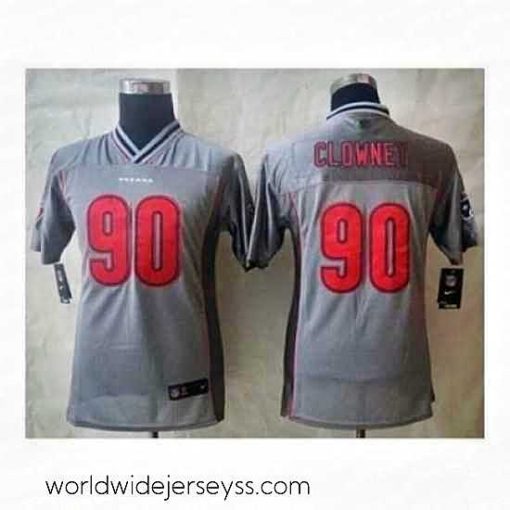 Marvelously styled Nike jerseys houston texans #90 clowney grey[Elite vapor][clowney]