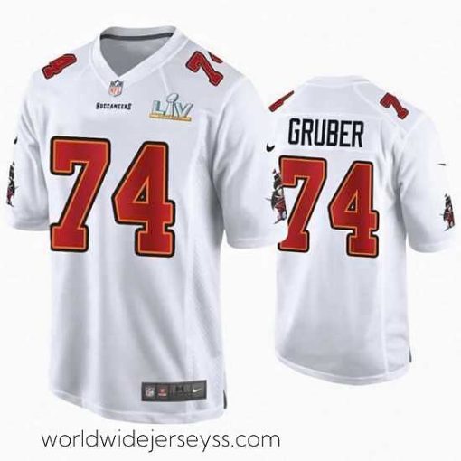 Superbly made Paul Gruber Buccaneers White Super Bowl Lv Game Fashion Jersey