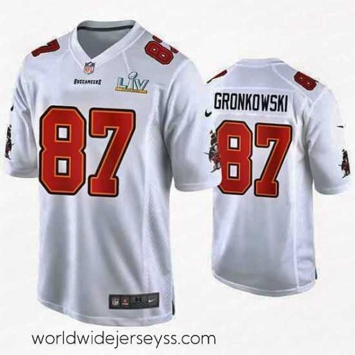 Exquisitely designed Rob Gronkowski Buccaneers White Super Bowl Lv Game Fashion Jersey