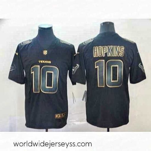 Superbly made Texans 10 DeAndre Hopkins Black Gold Vapor Untouchable Limited Jersey