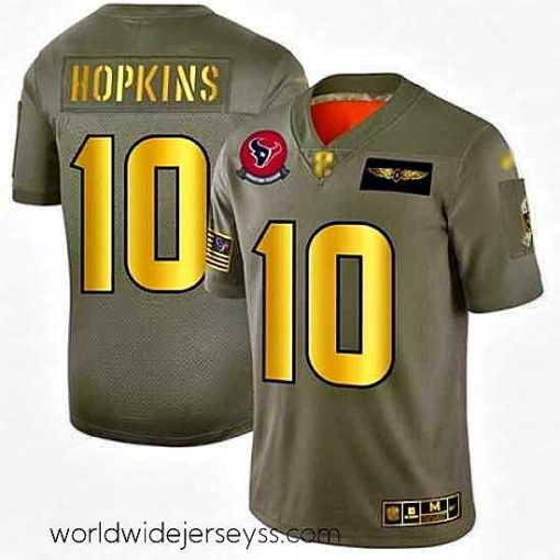 Finely crafted Texans 10 DeAndre Hopkins Camo Gold Stitched Football Limited 2019 Salute To Service Jersey