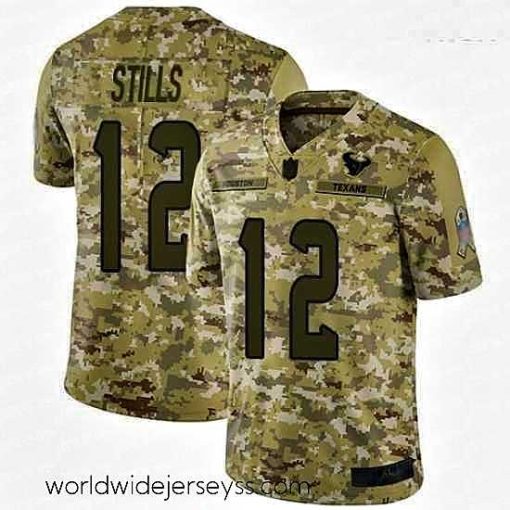 Exquisitely designed Texans 12 Kenny Stills Camo Stitched Football Limited 2018 Salute To Service Jersey