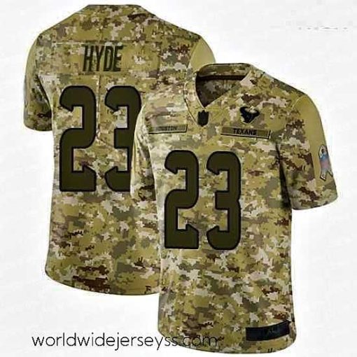 Exquisitely designed Texans 23 Carlos Hyde Camo Stitched Football Limited 2018 Salute To Service Jersey