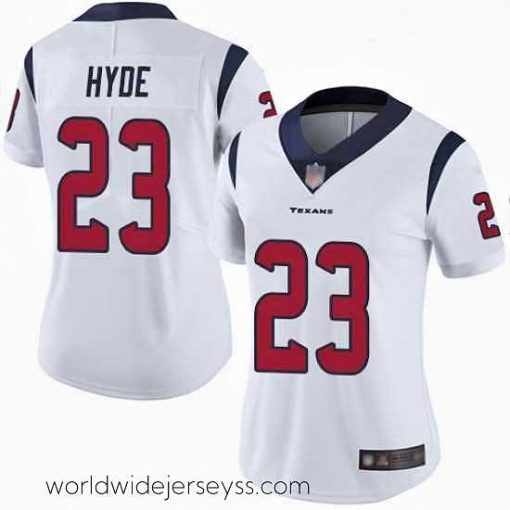 Marvelously styled Texans #23 Carlos Hyde White Stitched Football Vapor Untouchable Limited Jersey 2