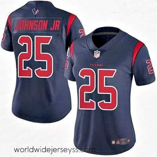 Finely crafted Texans #25 Duke Johnson Jr Navy Blue Stitched Football Limited Rush Jersey