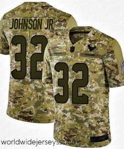 Superbly made Texans 32 Lonnie Johnson Jr  Camo Stitched Football Limited 2018 Salute To Service Jersey
