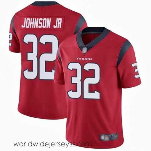Finely crafted Texans 32 Lonnie Johnson Jr  Red Alternate Stitched Football Vapor Untouchable Limited Jersey