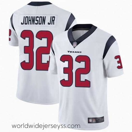 Finely crafted Texans 32 Lonnie Johnson Jr  White Stitched Football Vapor Untouchable Limited Jersey