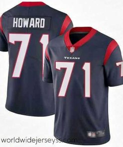 Superbly made Texans 71 Tytus Howard Navy Blue Team Color Stitched Football Vapor Untouchable Limited Jersey