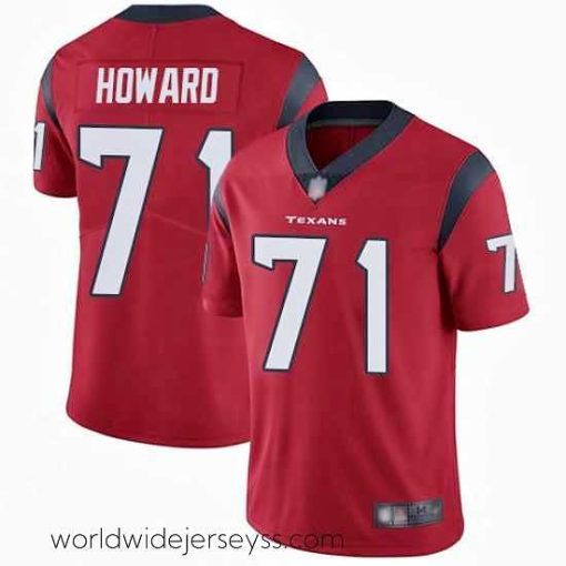 Exceptionally fashioned Texans 71 Tytus Howard Red Alternate Stitched Football Vapor Untouchable Limited Jersey