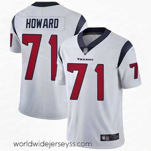 Exceptionally fashioned Texans 71 Tytus Howard White Stitched Football Vapor Untouchable Limited Jersey