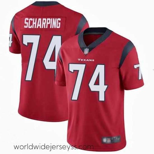 Exceptionally fashioned Texans 74 Max Scharping Red Alternate Stitched Football Vapor Untouchable Limited Jersey