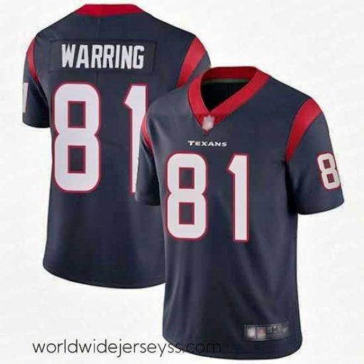 Finely crafted Texans 81 Kahale Warring Navy Blue Team Color Stitched Football Vapor Untouchable Limited Jersey