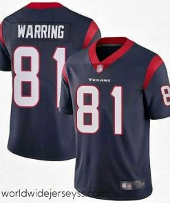 Exquisitely designed Texans 81 Kahale Warring Navy Blue Team Color Stitched Football Vapor Untouchable Limited Jersey