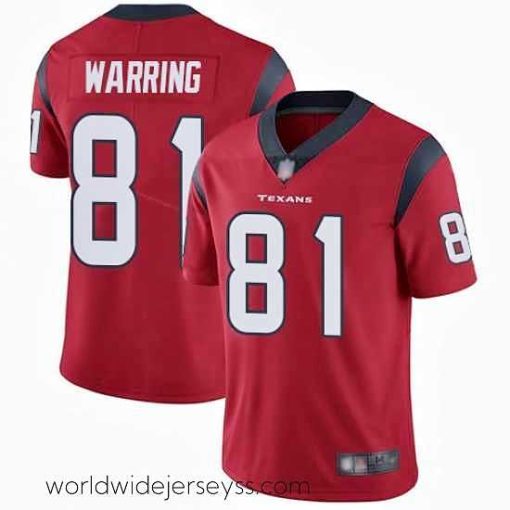 Exceptionally fashioned Texans 81 Kahale Warring Red Alternate Stitched Football Vapor Untouchable Limited Jersey