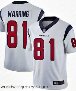 Superbly made Texans 81 Kahale Warring White Stitched Football Vapor Untouchable Limited Jersey