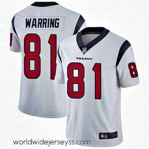 Superbly made Texans 81 Kahale Warring White Stitched Football Vapor Untouchable Limited Jersey