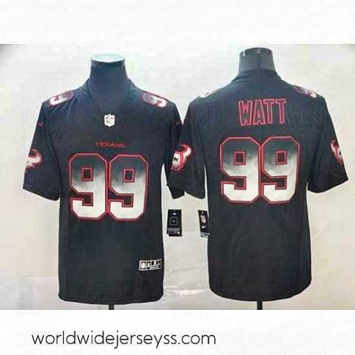 Marvelously styled Texans 99 J J  Watt Black Arch Smoke Vapor Untouchable Limited Jersey