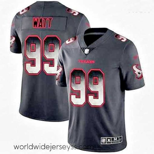 Marvelously styled Texans 99 J J  Watt Black Stitched Football Vapor Untouchable Limited Smoke Fashion Jersey