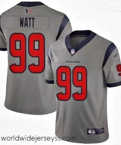 Exceptionally fashioned Texans 99 J J  Watt Gray Stitched Football Limited Inverted Legend Jersey