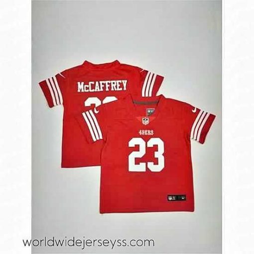 Exquisitely designed Toddlers-San-Francisco-49ers--2323-Christian-McCaffrey-Red-Vapor-Untouchable-Stitched-Football-Jersey-534-23451