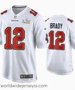 Exquisitely designed Tom Brady Buccaneers White Super Bowl Lv Game Fashion Jersey