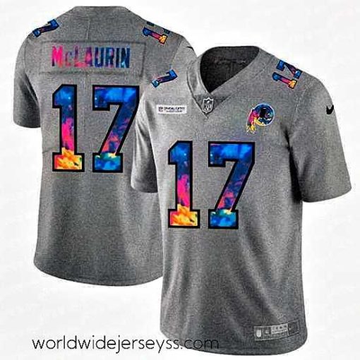Marvelously styled Washington Redskins 17 Terry McLaurin Nike Multi Color 2020 NFL Crucial Catch NFL Jersey Greyheather