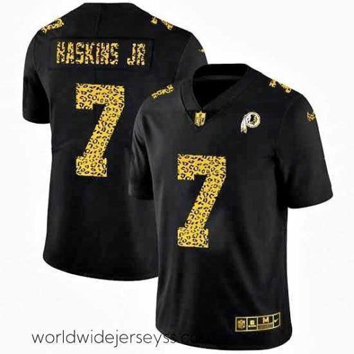 Exquisitely designed Washington Redskins 7 Dwayne Haskins Jr Nike Leopard Print Fashion Vapor Limited NFL Jersey Black