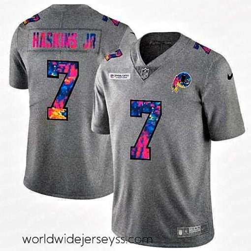 Exceptionally fashioned Washington Redskins 7 Dwayne Haskins Jr Nike Multi Color 2020 NFL Crucial Catch NFL Jersey Greyheather