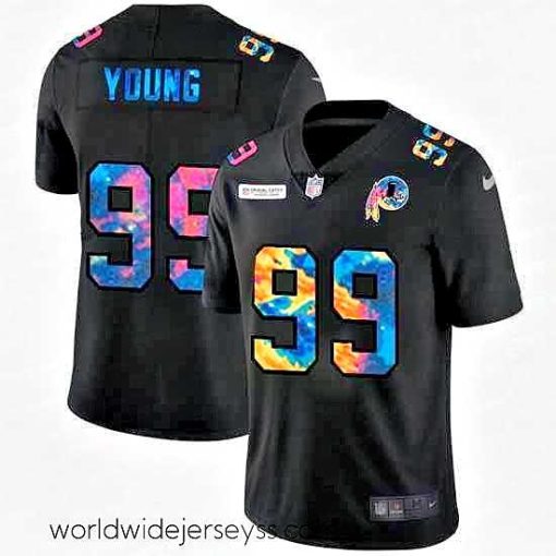 Exceptionally fashioned Washington Redskins 99 Chase Young Nike Multi Color Black 2020 NFL Crucial Catch Vapor Untouchable Limited Jersey
