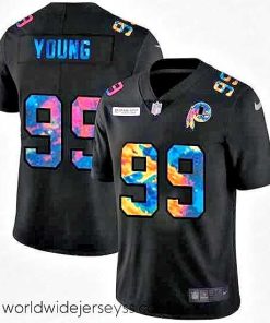 Marvelously styled Washington Redskins 99 Chase Young Nike Multi Color Black 2020 NFL Crucial Catch Vapor Untouchable Limited Jersey