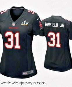 Marvelously styled Antoine Winfield Jr. Buccaneers Black Super Bowl Lv Game Fashion Jersey