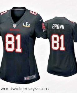 Marvelously styled Antonio Brown Buccaneers Black Super Bowl Lv Game Fashion Jersey