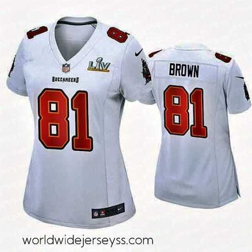 Marvelously styled Antonio Brown Buccaneers White Super Bowl Lv Game Fashion Jersey