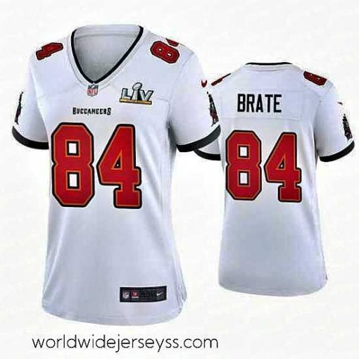 Superbly made Cameron Brate Buccaneers White Super Bowl Lv Game Jersey