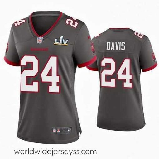 Exceptionally fashioned Carlton Davis Buccaneers Pewter Super Bowl Lv Game Jersey
