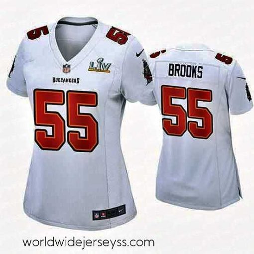 Superbly made Derrick Brooks Buccaneers White Super Bowl Lv Game Fashion Jersey