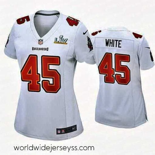 Exquisitely designed Devin White Buccaneers White Super Bowl Lv Game Fashion Jersey
