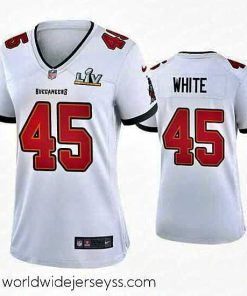 Superbly made Devin White Buccaneers White Super Bowl Lv Game Jersey