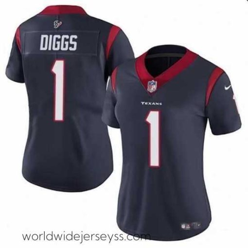 Marvelously styled Houston Texans 1 Stefon Diggs Navy Vapor Untouchable Limited Stitched Jersey