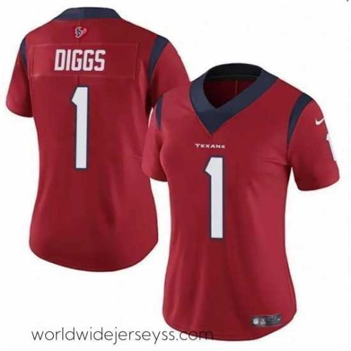 Superbly made Houston Texans 1 Stefon Diggs Red Vapor Untouchable Limited Stitched Jersey