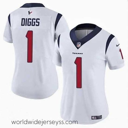 Superbly made Houston Texans 1 Stefon Diggs White Vapor Untouchable Limited Stitched Jersey
