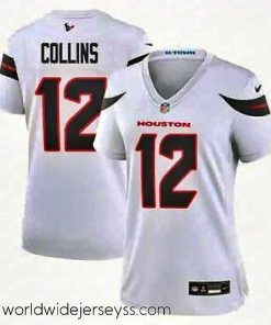 Exceptionally fashioned Houston Texans 12 Nico Collins White 2024 2nd Alternate F.U.S.E Vapor Stitched Jersey
