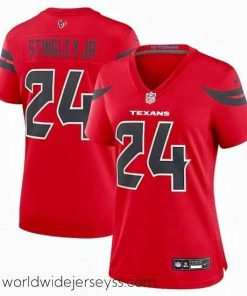Exquisitely designed Houston Texans 24 Derek Stingley Jr  Red 2024 Alternate Stitched Jersey