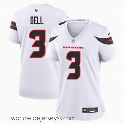 Superbly made Houston Texans 3 Tank Dell White 2024 Alternate F.U.S.E Vapor Stitched Football Jersey