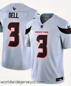 Finely crafted Houston Texans 3 Tank Dell White 2024 Vapor F.U.S.E Limited Stitched Jersey