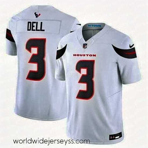 Finely crafted Houston Texans 3 Tank Dell White 2024 Vapor F.U.S.E Limited Stitched Jersey