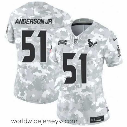 Exceptionally fashioned Houston Texans 51 Will Anderson Jr 2024 F.U.S.E Arctic Camo Salute To Service Limited Stitched Football Jersey